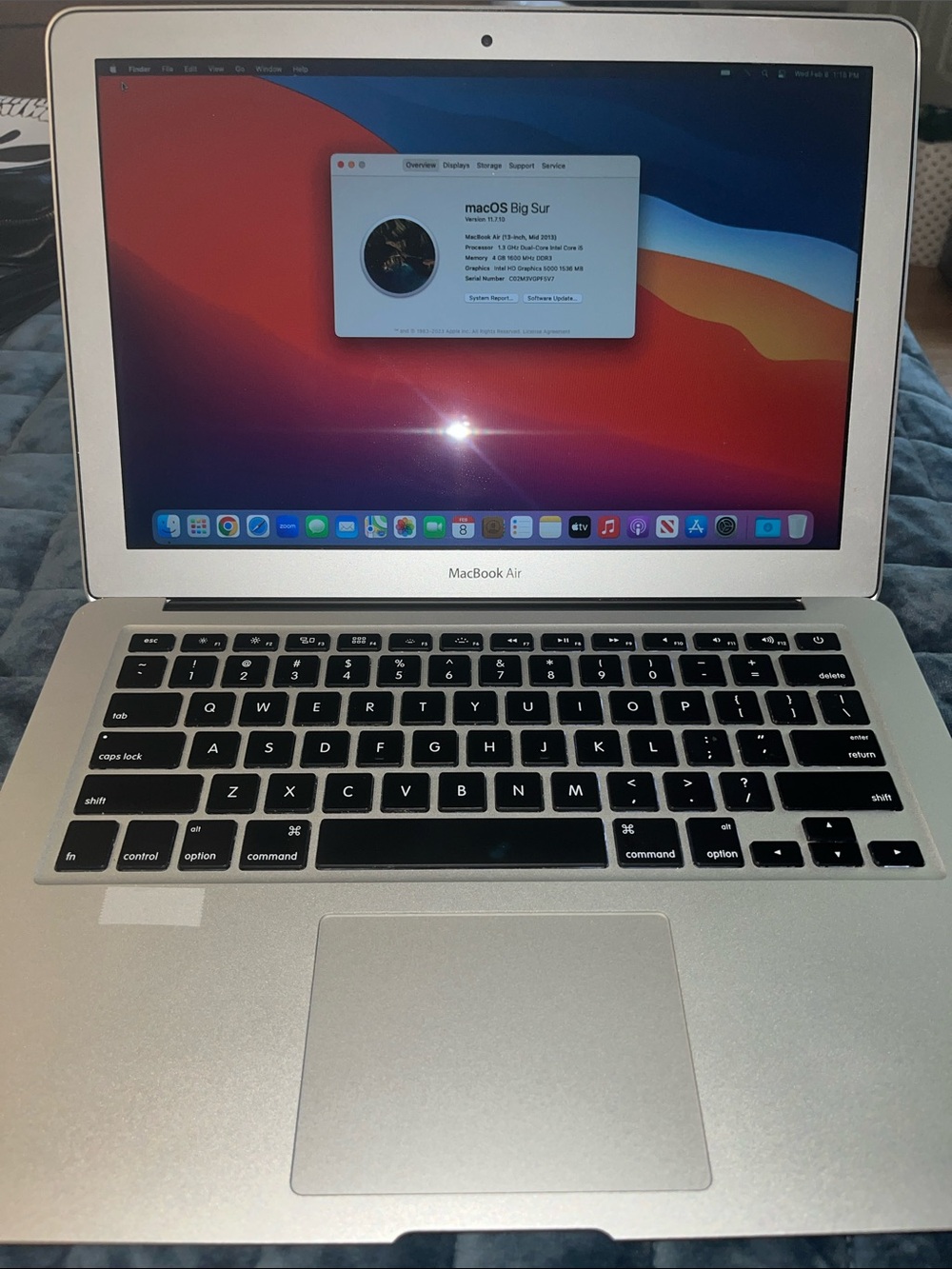 Apple MacBook Air Silver with Black Keyboard